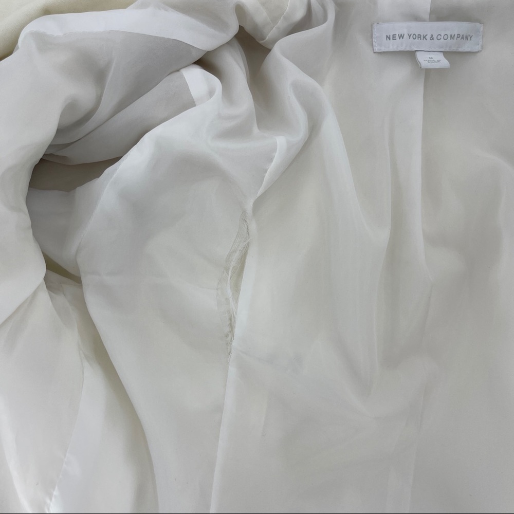 New York & Company Asymmetrical Zip Rain Coat Sz M - Picture 6 of 13